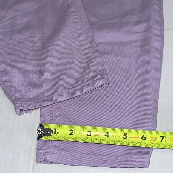 Zara Women’s High Waisted Baggy Paperbag Jeans Size 4 Lavender Purple Denim - Picture 11 of 12